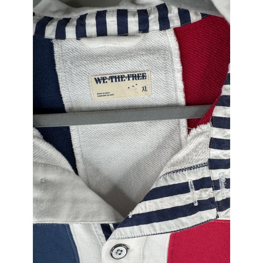 Free People We the Free American Dream Polo Pullover Size XL Oversized - Picture 7 of 7